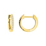 Créoles or jaune 375/9 ct avec zircones - 297432.Z0