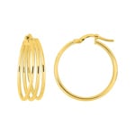 Hoop Earrings 375/9 K Yellow Gold Ø 22mm