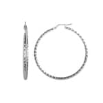 Creolen 375/9 K Weissgold diamantiert 2.5mm Ø 30mm
