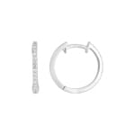 Créoles or gris 375/9 ct avec zircones - 297157.Z1