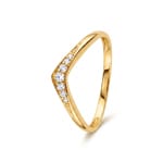 Bague or jaune 375/9 ct avec zircones