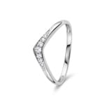 Bague or gris 375/9 ct avec zircones - 09SA840GZ