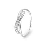 Bague or gris 375/9 ct avec zircones