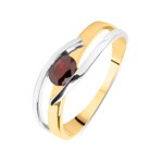 Damenring 750/18 K Gelb-/Weissgold mit Rubin