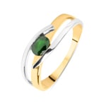 Ring 750/18 K Yellow and White Gold with Emerald