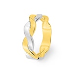 Bague or jaune 750/18 ct bicolore - 08AA603B