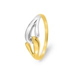 Bague 750/18 K or jaune bicolore
