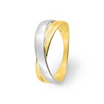 Damenring 750/18 K Gelbgold bicolor