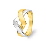 Bague or jaune 750/18 ct bicolore - 1.7114.03