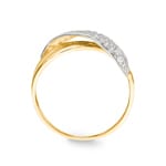 Ring 750/18 K Gelbgold bicolor Fantasie mit Zirkonia - 08SK79BZ