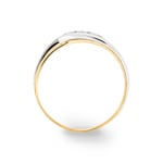 Damenring 750/18 K Gelbgold bicolor mit Zirkonia Trilogie - 08SG31BZ