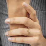 Bague or jaune 750/18 ct, double V - 11391