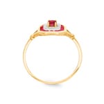 Damenring 750/18 K Gelbgold mit 17 Rubinen - KV051BR