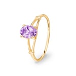 Damenring 750/18 K Gelbgold mit Amethyst