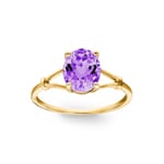 Bague or jaune 750/18 ct avec améthyste - 1605.4A