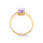 Ring 750/18 K Yellow Gold with oval Amethyst - 1744A