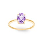 Ring 750/18 K Yellow Gold with oval Amethyst - 1744A