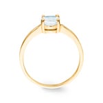 Ring 750/18 K Yellow Gold with oval Aquamarine - 1744AM