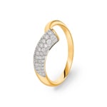 Bague or jaune 750/18 ct avec diamants 0.25 ct H/Si Ø 56 - PR8711/1