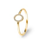 Ring 750/18 K Yellow Gold with Diamonds 0.04 ct H/si