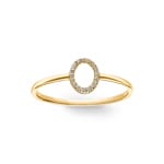 Ring 750/18 K Yellow Gold with Diamonds 0.04 ct H/si - RO14GG