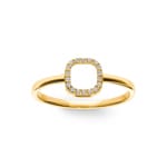 Bague or jaune 750/18 ct avec diamants 0.04ct H/si - RO7GG