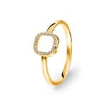 Ring 750/18 K Yellow Gold with Diamonds 0.04 ct H/si