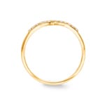 Damenring 750/18 K Gelbgold mit Diamanten 0.10 ct H/si, V-Form - RI-70099-GG