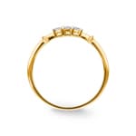 Trilogy Ring 750/18 K Yellow Gold with Diamonds 0.11 ct H/si - RI-38013-GG