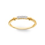 Trilogy Ring 750/18 K Yellow Gold with Diamonds 0.11 ct H/si - RI-38013-GG
