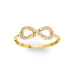 Ring 750/18 K Yellow Gold Infinity with Diamonds 0.14 ct H/si - RO31GG