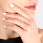 Damenring 750/18 K Gelbgold mit Diamanten 0.17 ct H/si - RO27GG