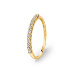 Damenring 750/18 K Gelbgold mit Diamanten 0.25 ct H/si