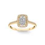 Damenring 750/18 K Gelbgold mit Diamanten 0.30ct H/si - RI-55311-GG
