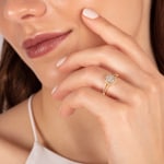 Ring 750/18 K Yellow Gold with Diamonds 0.35 ct H/si - RI-55381-GG