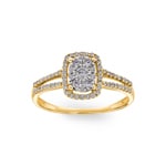 Ring 750/18 K Yellow Gold with Diamonds 0.35 ct H/si - RI-55381-GG