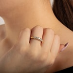 Damenring 750/18 K Gelbgold mit Diamanten 1.00 ct H/si - RI-69614-GG