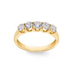 Damenring 750/18 K Gelbgold mit Diamanten 1.00 ct H/si - RI-69614-GG