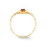 Damenring 750/18 K Gelbgold mit Rubin - 08PG16BR