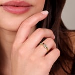 Damenring 750/18 K Gelbgold mit Rubin - 1766R