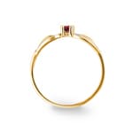 Damenring 750/18 K Gelbgold mit Rubin - 1766R