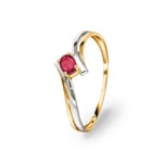 Ring 750/18 K Yellow Gold with Ruby
