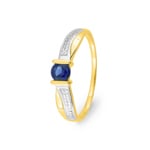 Damenring 750/18 K Gelbgold mit Saphir