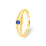 Damenring 750/18 K Gelbgold mit Saphir