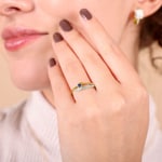 Ring 750/18 K Yellow Gold with Sapphire - 1714S