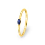 Bague or jaune 750/18 K avec saphir ovale