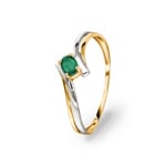 Ring 750/18 K Yellow Gold with Emerald