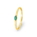 Bague or jaune 750/18 K avec émeraude ovale