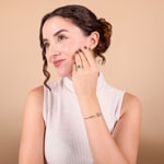 Ring 750/18 K Yellow Gold with Emerald and Cubic Zirconia - 08PE46BEZ