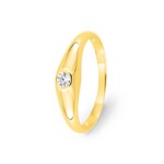 Damenring 750/18 K Gelbgold mit Zirkonia